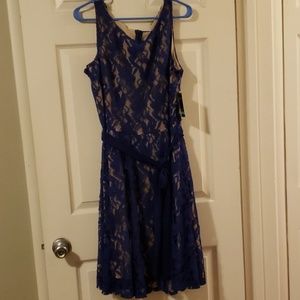 Fit and Flair, Royal blue lace dress